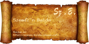 Szemán Balda névjegykártya